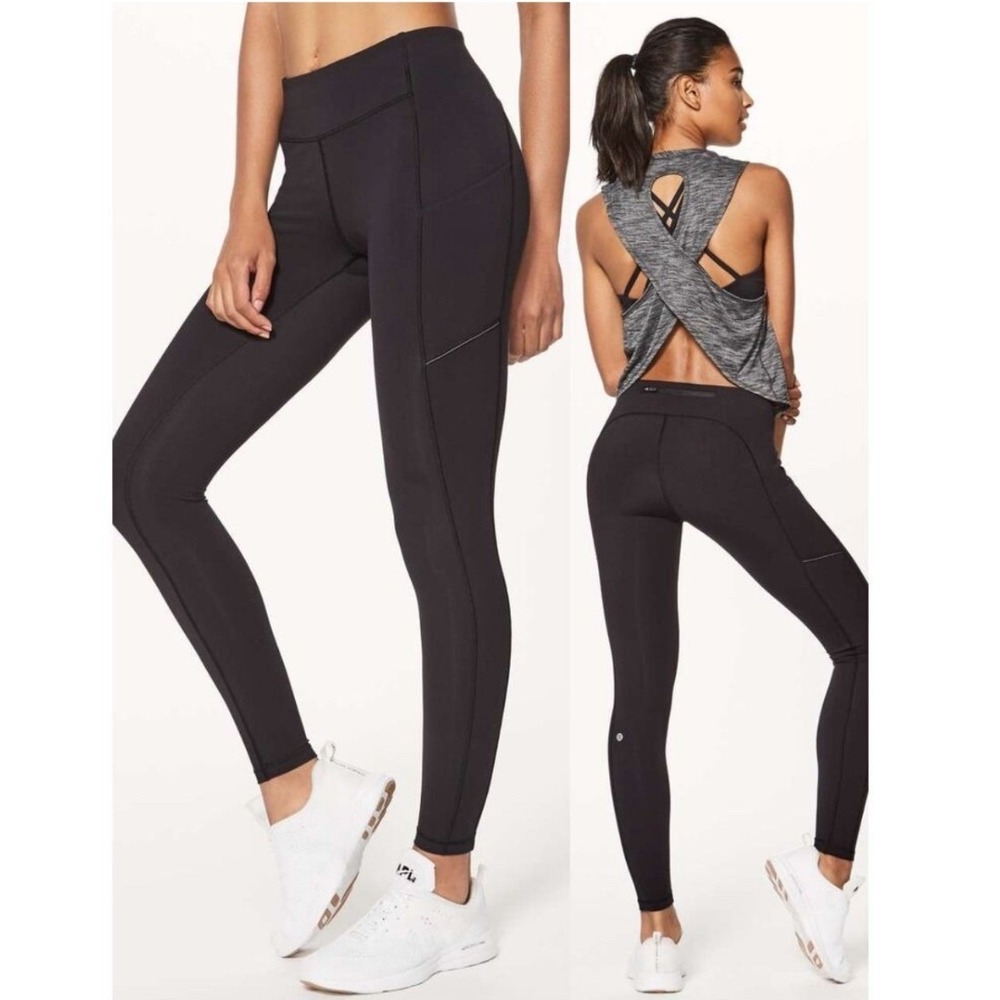 Lululemon Speed Up Tight Womens 4 Black Excellent Full-On Luxtreme 28" Leggings